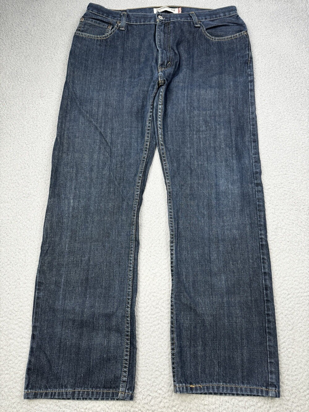 LEVIS 505 Jeans Mens Tag 36x32 Actual 36x30 Blue Denim Straight Fit